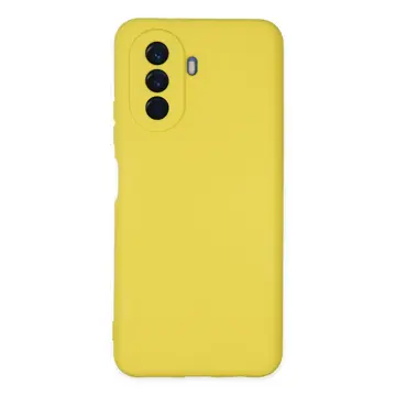 Huawei Nova Y70 Kılıf Nano İçi Kadife Silikon - Sarı