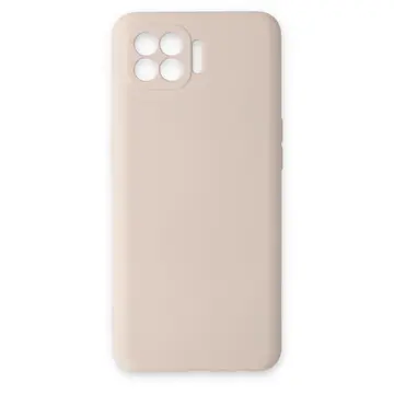 Oppo Reno 4 Lite Kılıf Nano İçi Kadife Silikon - Pudra