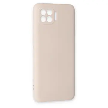 Oppo Reno 4 Lite Kılıf Nano İçi Kadife Silikon - Pudra