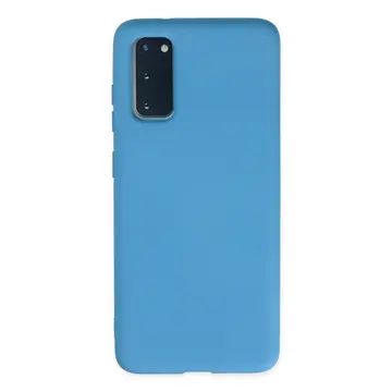 Samsung Galaxy S20 Plus Kılıf Nano İçi Kadife Silikon - Mavi