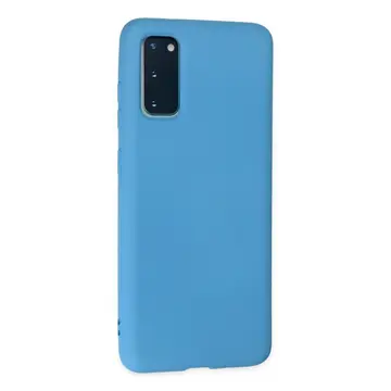 Samsung Galaxy S20 Plus Kılıf Nano İçi Kadife Silikon - Mavi