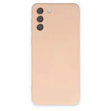 Samsung Galaxy S21 Plus Kılıf Nano İçi Kadife Silikon - Pudra