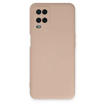 Oppo A54 4g Kılıf Nano İçi Kadife Silikon - Pudra