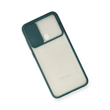 Samsung Galaxy A11 Kılıf Palm Buzlu Kamera Sürgülü Silikon - Yeşil