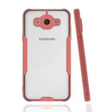 Samsung Galaxy J7 Kılıf Platin Silikon - Pembe