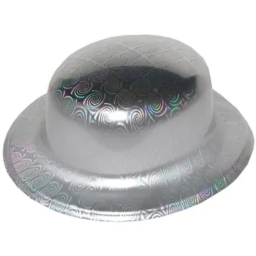 Mavi Renk Hologramlı Plastik Yuvarlak Melon 27x24 Cm