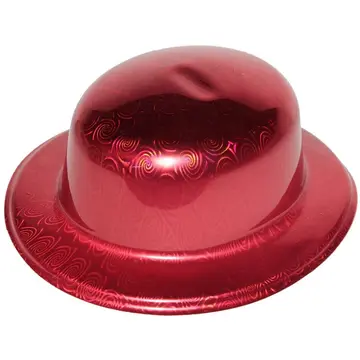 Mavi Renk Hologramlı Plastik Yuvarlak Melon 27x24 Cm