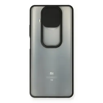 Xiaomi Mi 10t Lite Kılıf Palm Buzlu Kamera Sürgülü Silikon - Siyah