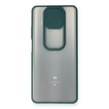 Xiaomi Mi 10t Lite Kılıf Palm Buzlu Kamera Sürgülü Silikon - Yeşil