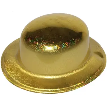 Mavi Renk Hologramlı Plastik Yuvarlak Melon 27x24 Cm