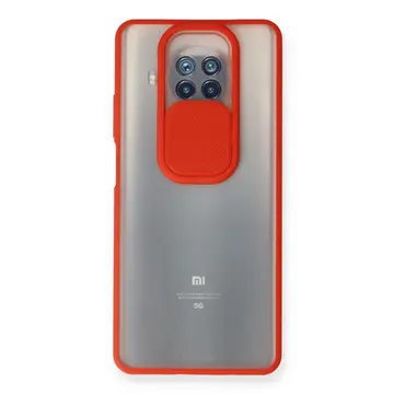 Xiaomi Mi 10t Lite Kılıf Palm Buzlu Kamera Sürgülü Silikon - Kırmızı