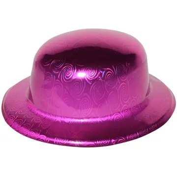 Mavi Renk Hologramlı Plastik Yuvarlak Melon 27x24 Cm