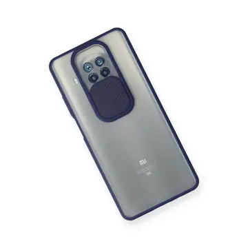 Xiaomi Mi 10t Lite Kılıf Palm Buzlu Kamera Sürgülü Silikon - Lacivert