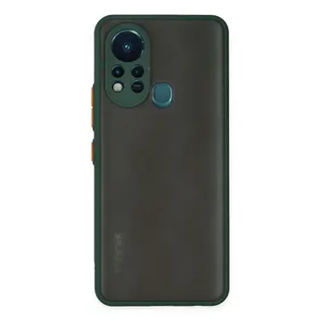 İnfinix Hot 11s Kılıf Montreal Silikon Kapak - Yeşil