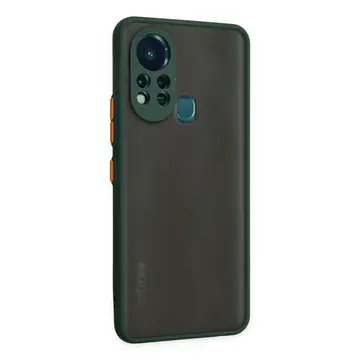 İnfinix Hot 11s Kılıf Montreal Silikon Kapak - Yeşil