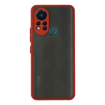 İnfinix Hot 11s Kılıf Montreal Silikon Kapak - Kırmızı