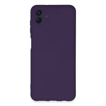 Samsung Galaxy A04e Kılıf Nano İçi Kadife Silikon - Mor