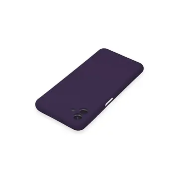 Samsung Galaxy A04e Kılıf Nano İçi Kadife Silikon - Mor