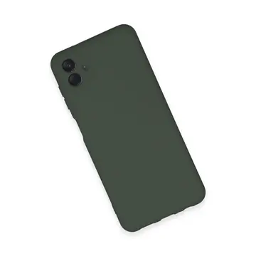 Samsung Galaxy A04e Kılıf Nano İçi Kadife Silikon - Koyu Yeşil