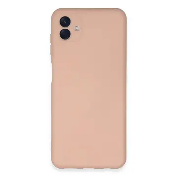 Samsung Galaxy A04e Kılıf Nano İçi Kadife Silikon - Pudra