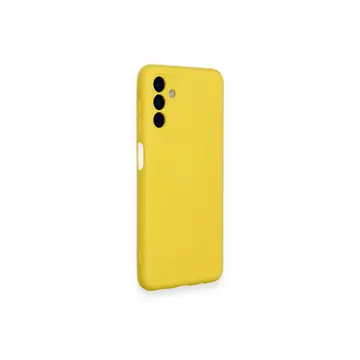 Samsung Galaxy A14 4g Kılıf Nano İçi Kadife Silikon - Sarı