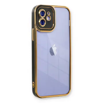 İphone 12 Kılıf Liva Lens Silikon - Siyah