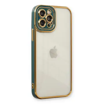 İphone 12 Pro Kılıf Liva Lens Silikon - Yeşil