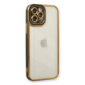 İphone 12 Pro Max Kılıf Liva Lens Silikon - Siyah