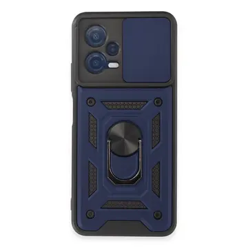 Xiaomi Redmi Note 12 5g Kılıf Pars Lens Yüzüklü Silikon - Lacivert