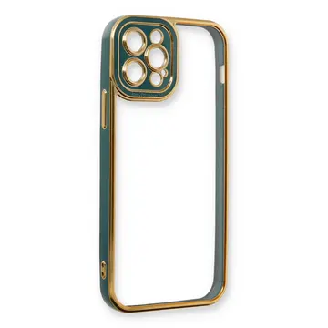 İphone 12 Pro Max Kılıf Liva Lens Silikon - Yeşil