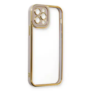 İphone 12 Pro Max Kılıf Liva Lens Silikon - Lila