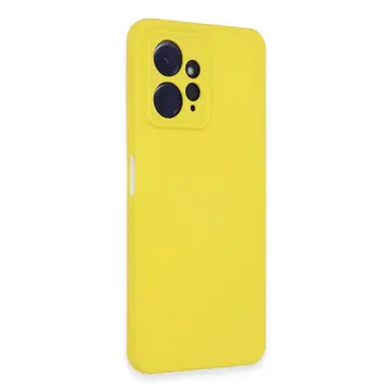 Xiaomi Redmi Note 12 4g Kılıf Nano İçi Kadife Silikon - Sarı