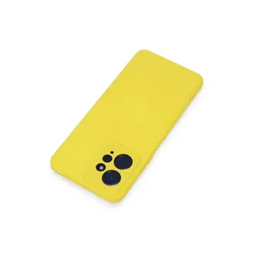 Xiaomi Redmi Note 12 4g Kılıf Nano İçi Kadife Silikon - Sarı