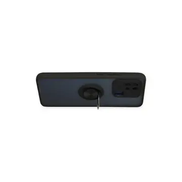 Xiaomi Poco C40 Kılıf Montreal Yüzüklü Silikon Kapak - Siyah