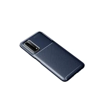 Huawei P Smart 2021 Kılıf Auto Focus Karbon Kapak - Lacivert