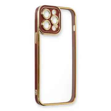 İphone 13 Pro Kılıf Liva Lens Silikon - Bordo