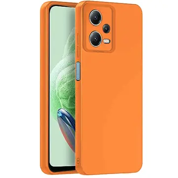 Xiaomi Redmi Note 12 Pro 5g Kılıf Nano İçi Kadife Silikon - Turuncu