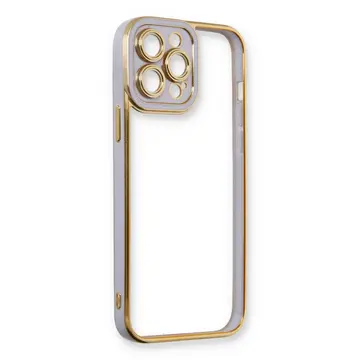 İphone 13 Pro Kılıf Liva Lens Silikon - Lila