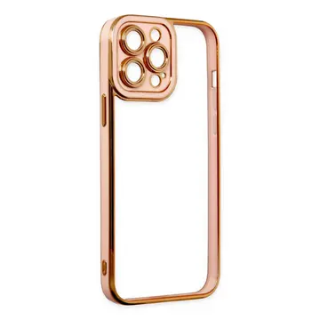 İphone 13 Pro Kılıf Liva Lens Silikon - Rose