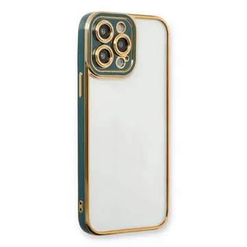İphone 13 Pro Max Kılıf Liva Lens Silikon - Yeşil