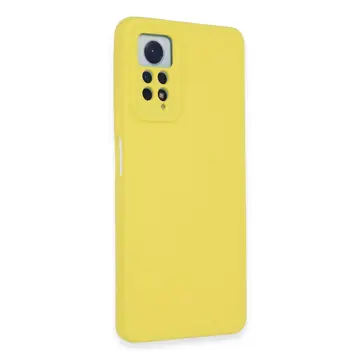 Xiaomi Redmi Note 12 Pro 4g Kılıf Nano İçi Kadife Silikon - Sarı