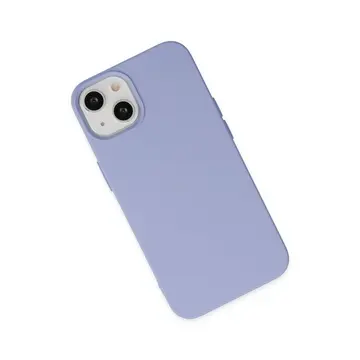 İphone 14 Kılıf Nano İçi Kadife Silikon - Lila