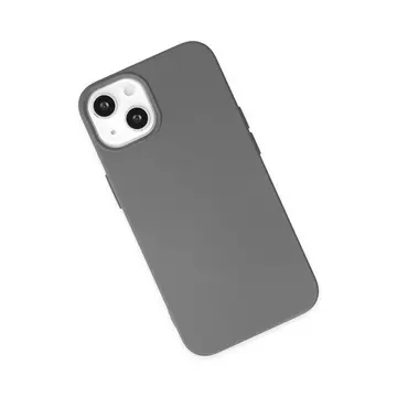 İphone 14 Kılıf Nano İçi Kadife Silikon - Gri