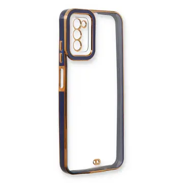 Samsung Galaxy A03s Kılıf Liva Lens Silikon - Mavi
