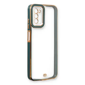 Samsung Galaxy A03s Kılıf Liva Lens Silikon - Yeşil