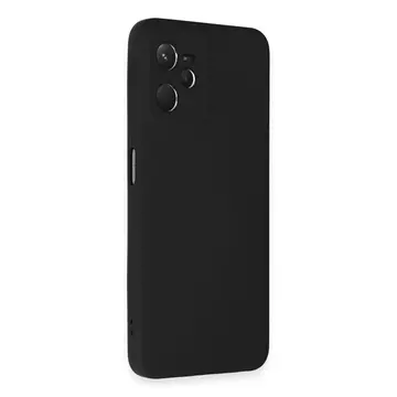 Realme C35 Kılıf Nano İçi Kadife Silikon - Siyah