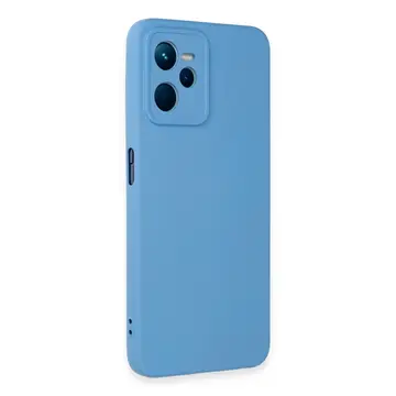 Realme C35 Kılıf Nano İçi Kadife Silikon - Mavi