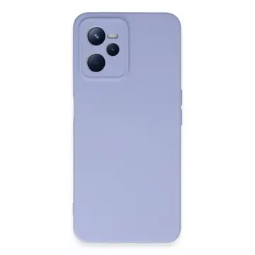 Realme C35 Kılıf Nano İçi Kadife Silikon - Lila