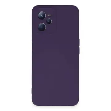 Realme C35 Kılıf Nano İçi Kadife Silikon - Mor