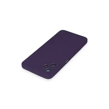 Realme C35 Kılıf Nano İçi Kadife Silikon - Mor